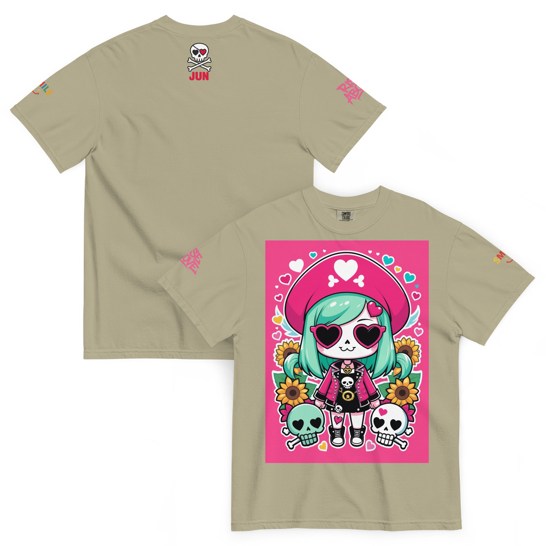 RISE ABOVE 05 — CANDY BONES｜ユニセックス製品染めヘビーウェイトTシャツ