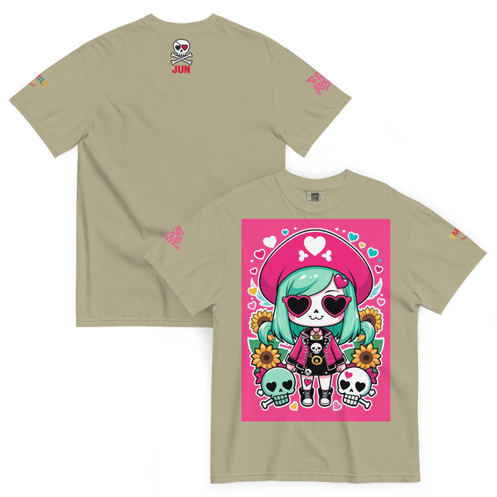 RISE ABOVE 05 — CANDY BONES｜ユニセックス製品染めヘビーウェイトTシャツ