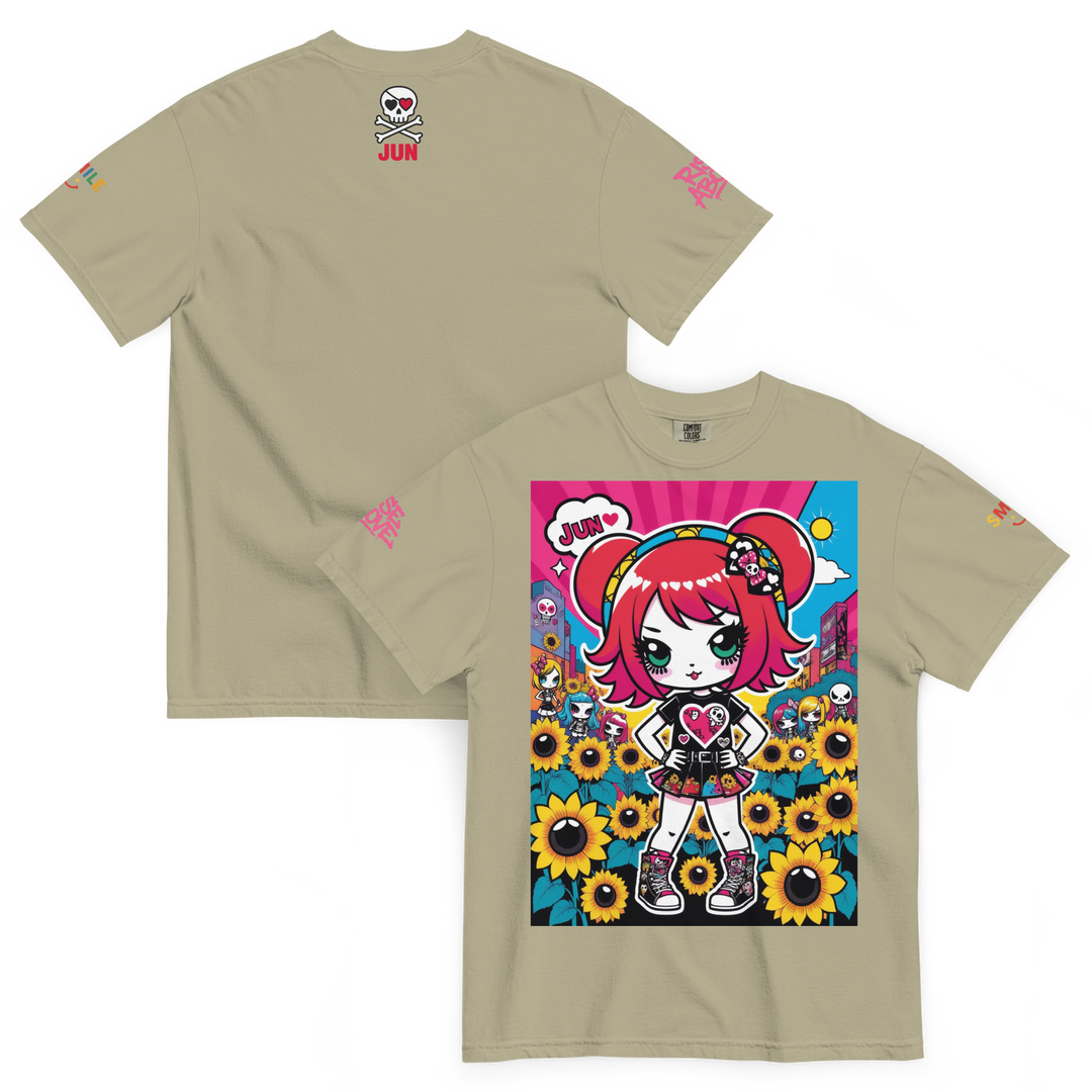 RISE ABOVE 12 — HEART ECHO｜ユニセックス製品染めヘビーウェイトTシャツ