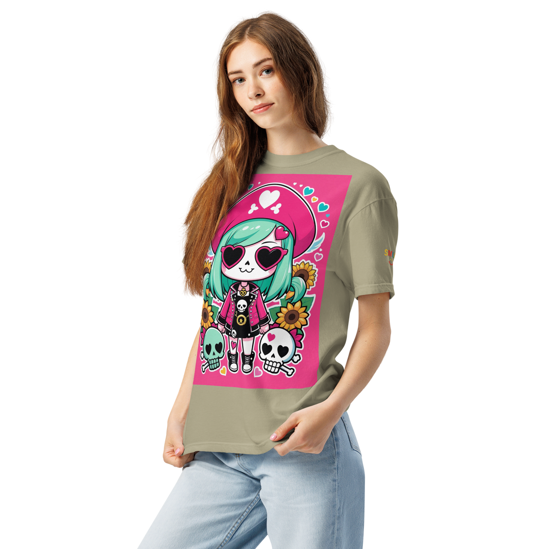 RISE ABOVE 05 — CANDY BONES｜ユニセックス製品染めヘビーウェイトTシャツ