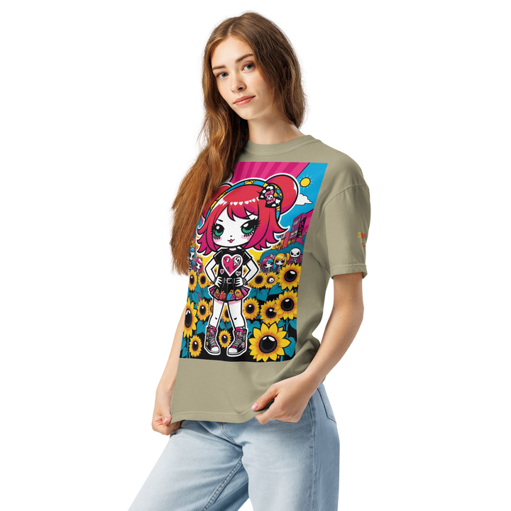 RISE ABOVE 12 — HEART ECHO｜ユニセックス製品染めヘビーウェイトTシャツ