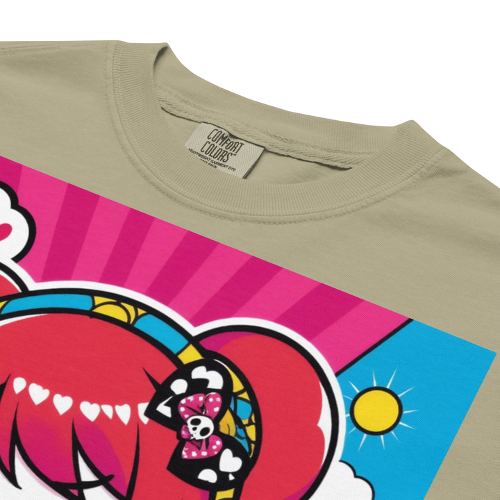 RISE ABOVE 12 — HEART ECHO｜ユニセックス製品染めヘビーウェイトTシャツ