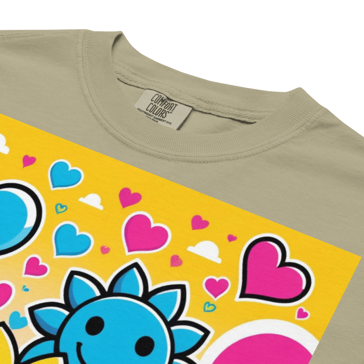 RISE ABOVE 08 — SUNNY BLOOM｜ユニセックス製品染めヘビーウェイトTシャツ