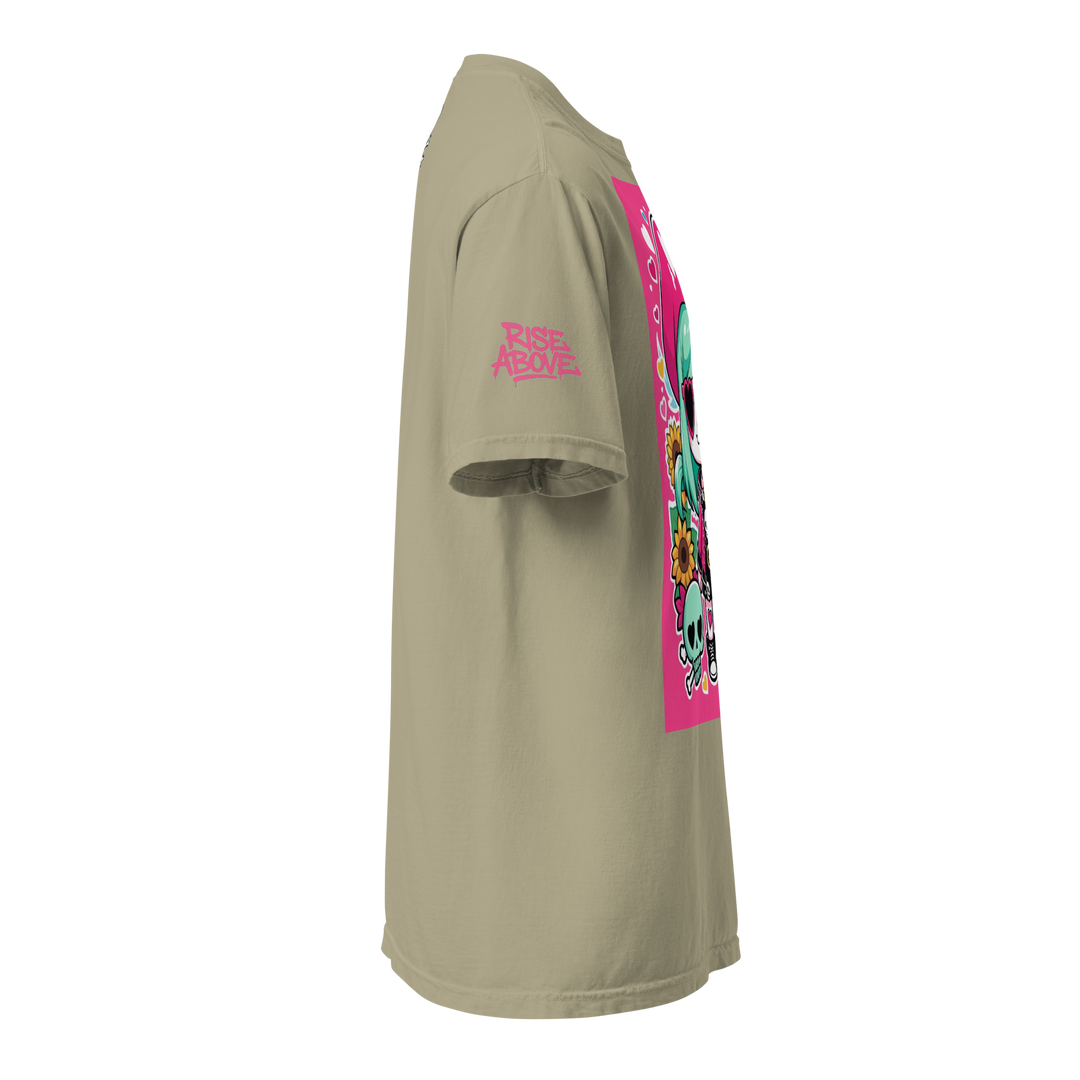 RISE ABOVE 05 — CANDY BONES｜ユニセックス製品染めヘビーウェイトTシャツ