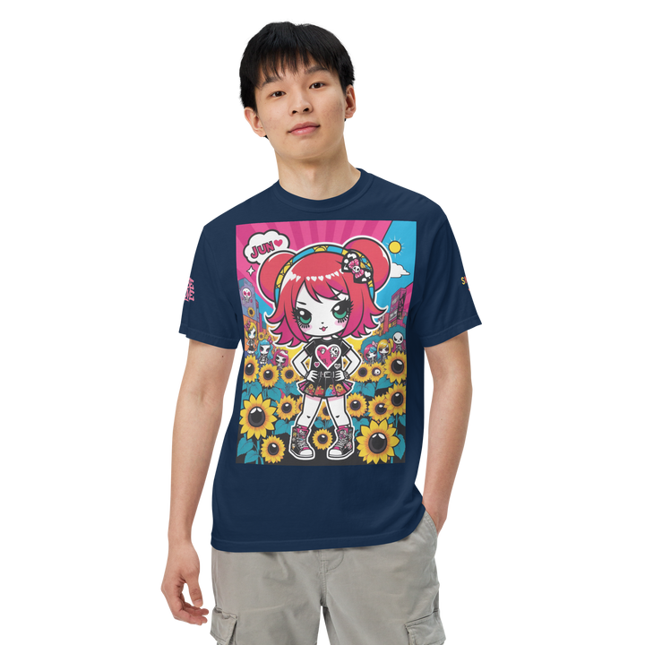 RISE ABOVE 12 — HEART ECHO｜ユニセックス製品染めヘビーウェイトTシャツ