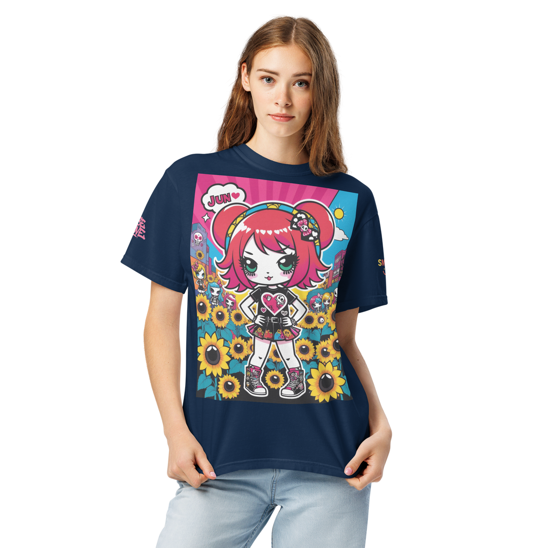 RISE ABOVE 12 — HEART ECHO｜ユニセックス製品染めヘビーウェイトTシャツ