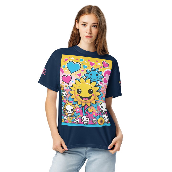 RISE ABOVE 08 — SUNNY BLOOM｜ユニセックス製品染めヘビーウェイトTシャツ