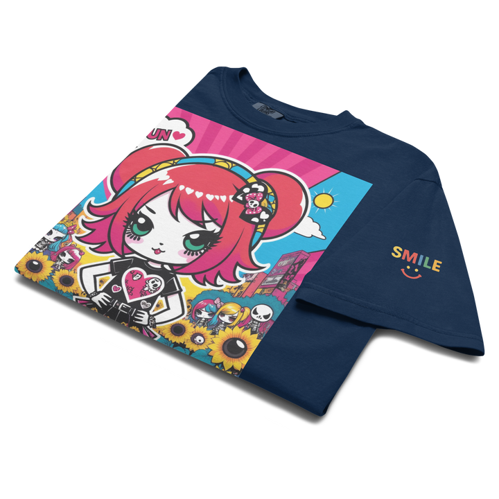 RISE ABOVE 12 — HEART ECHO｜ユニセックス製品染めヘビーウェイトTシャツ