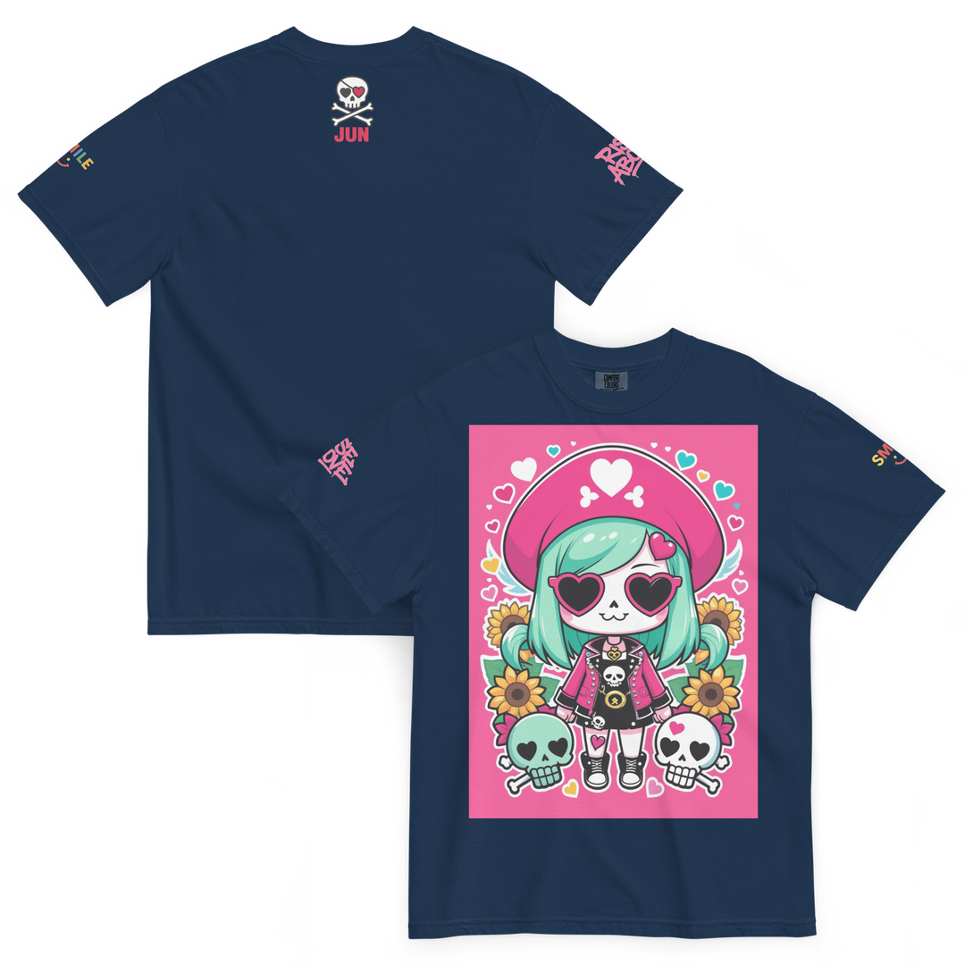 RISE ABOVE 05 — CANDY BONES｜ユニセックス製品染めヘビーウェイトTシャツ