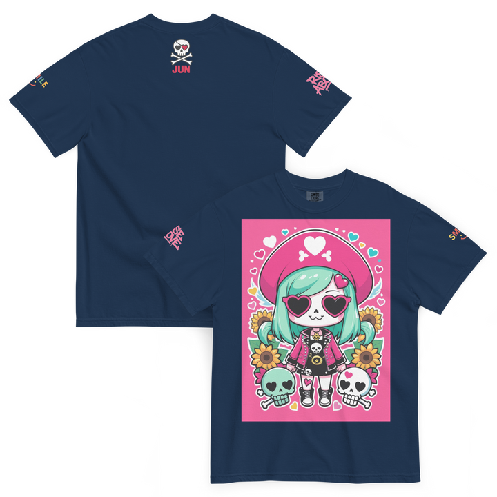 RISE ABOVE 05 — CANDY BONES｜ユニセックス製品染めヘビーウェイトTシャツ