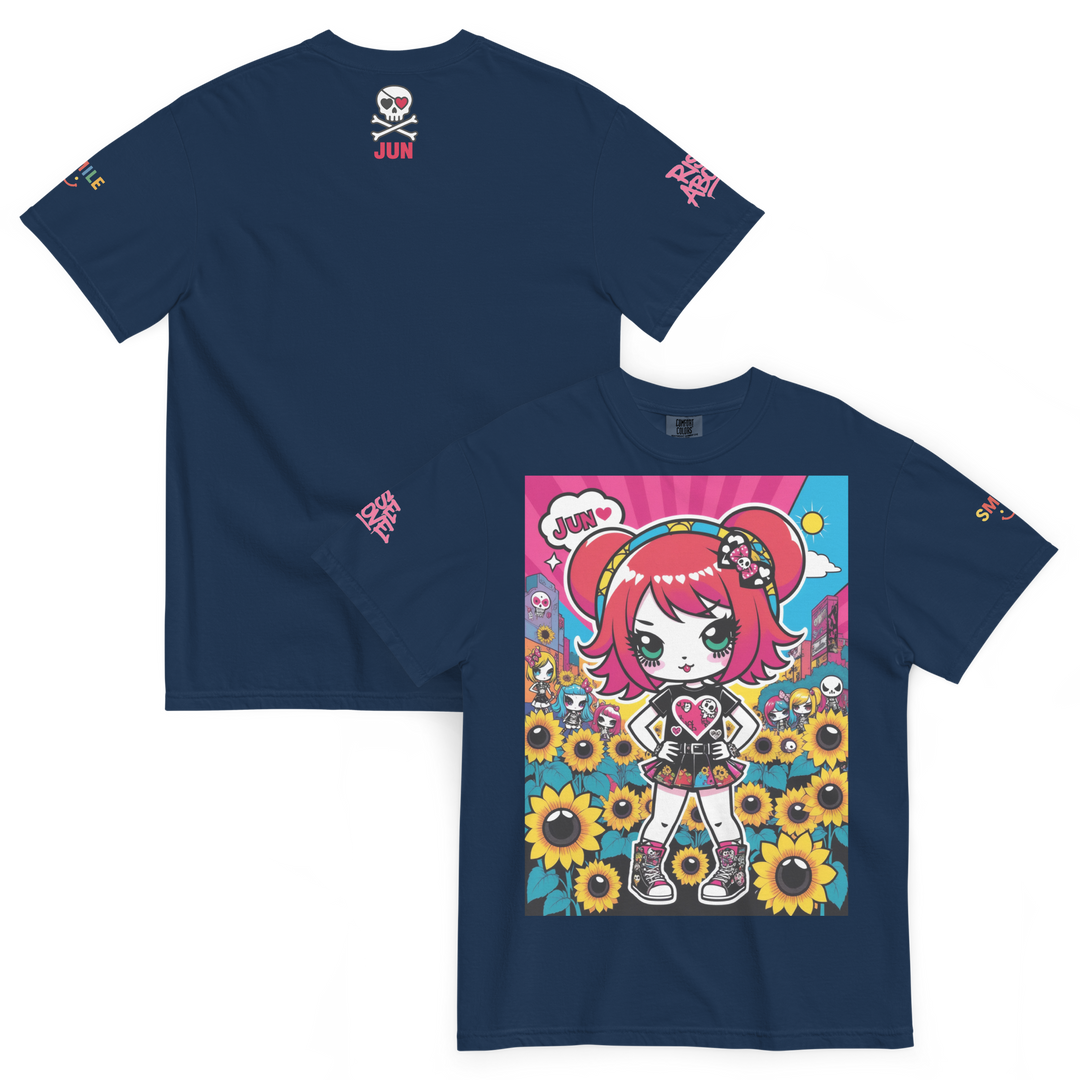 RISE ABOVE 12 — HEART ECHO｜ユニセックス製品染めヘビーウェイトTシャツ