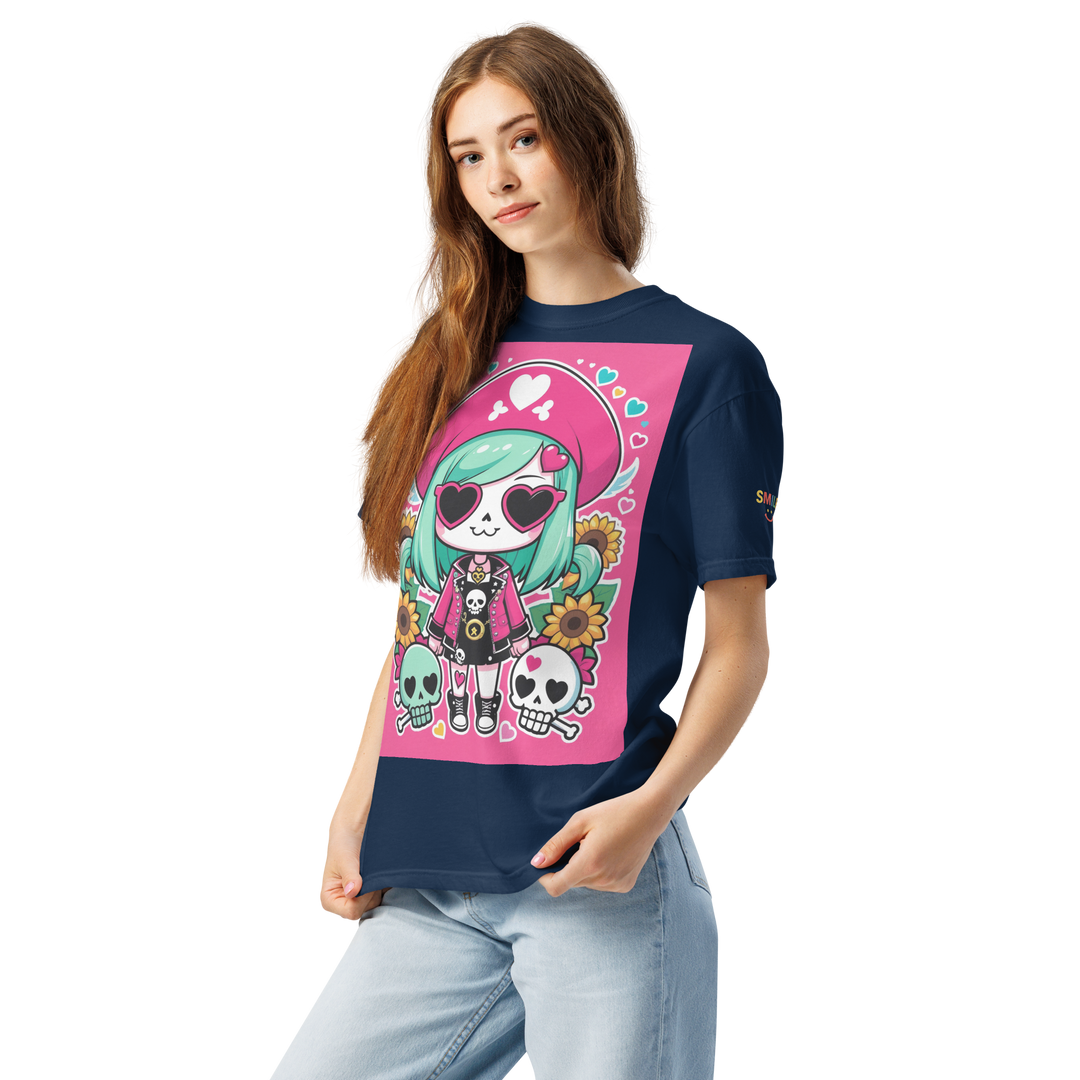 RISE ABOVE 05 — CANDY BONES｜ユニセックス製品染めヘビーウェイトTシャツ