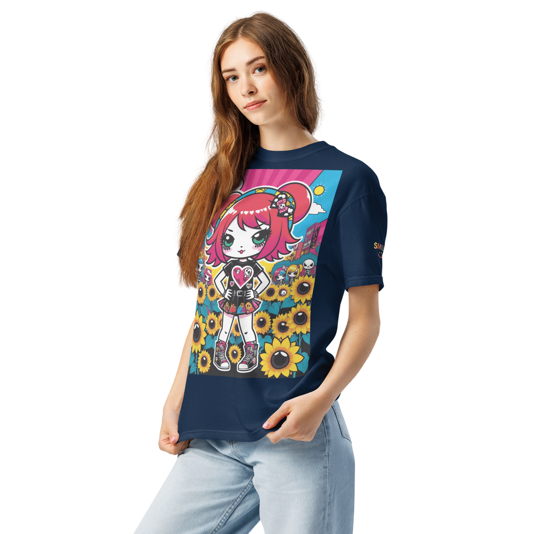 RISE ABOVE 12 — HEART ECHO｜ユニセックス製品染めヘビーウェイトTシャツ