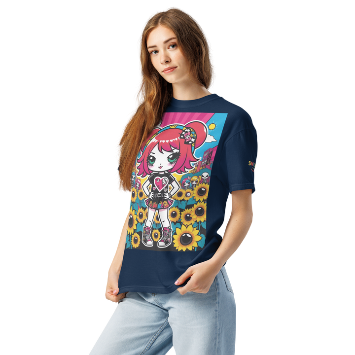 RISE ABOVE 12 — HEART ECHO｜ユニセックス製品染めヘビーウェイトTシャツ