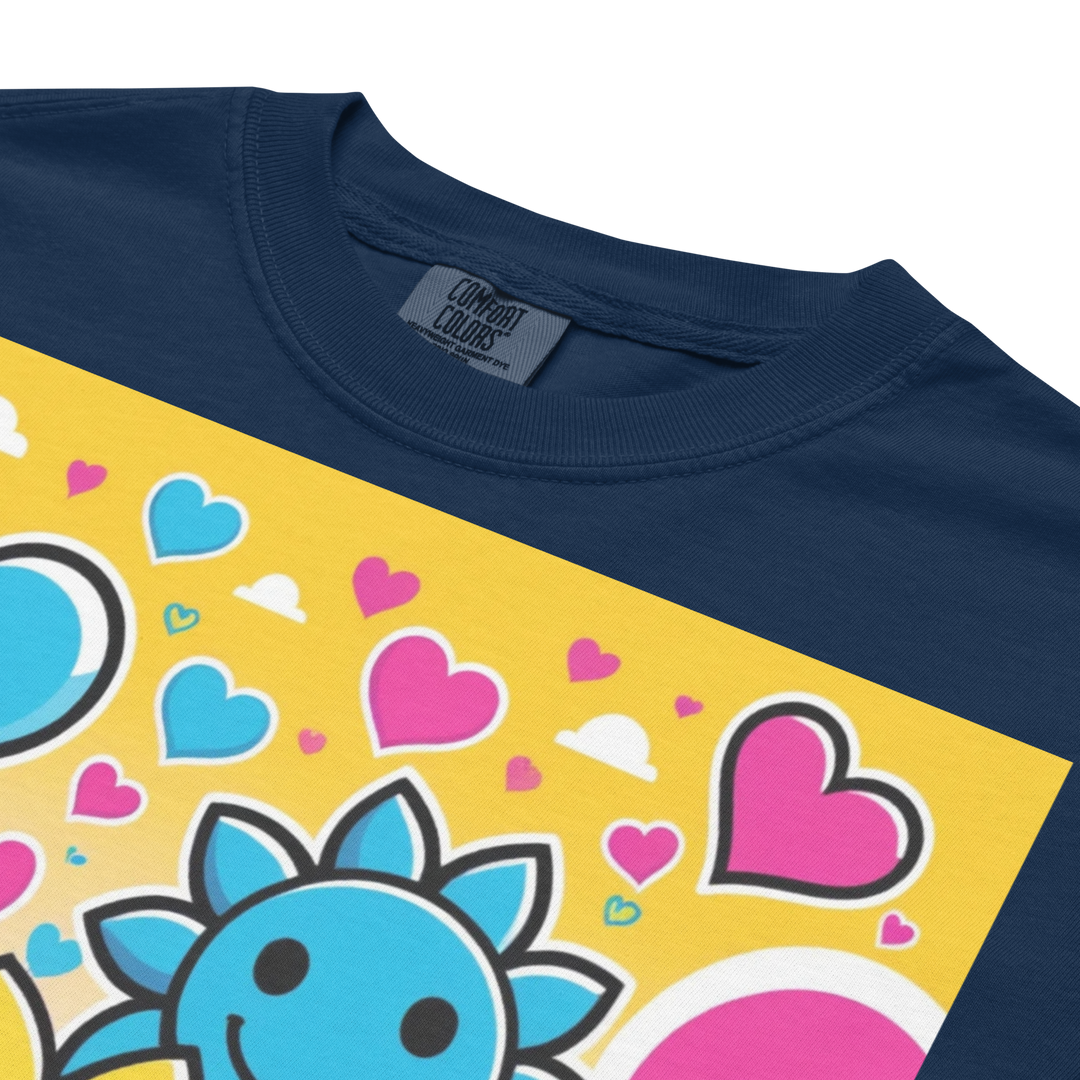 RISE ABOVE 08 — SUNNY BLOOM｜ユニセックス製品染めヘビーウェイトTシャツ