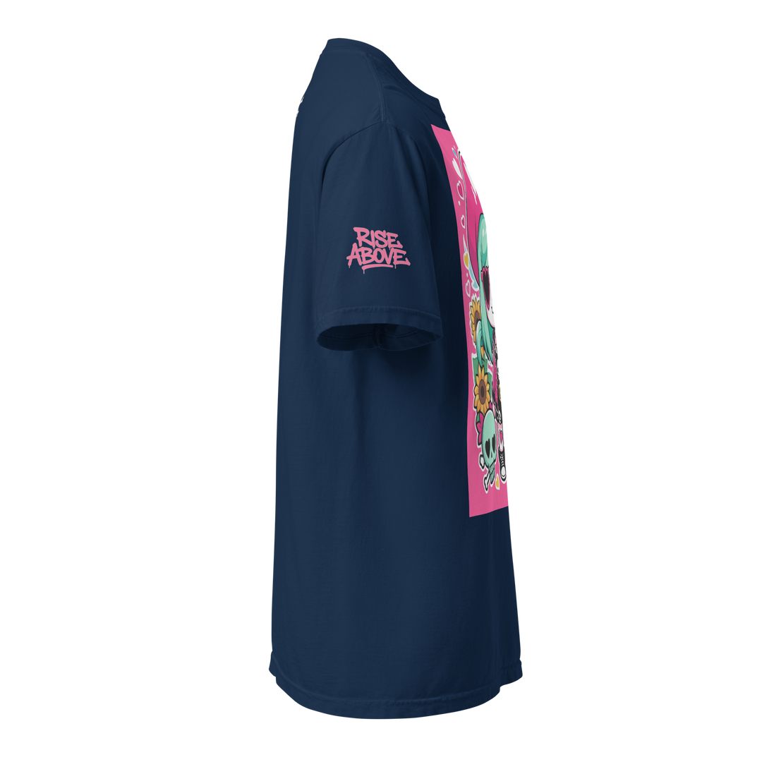RISE ABOVE 05 — CANDY BONES｜ユニセックス製品染めヘビーウェイトTシャツ