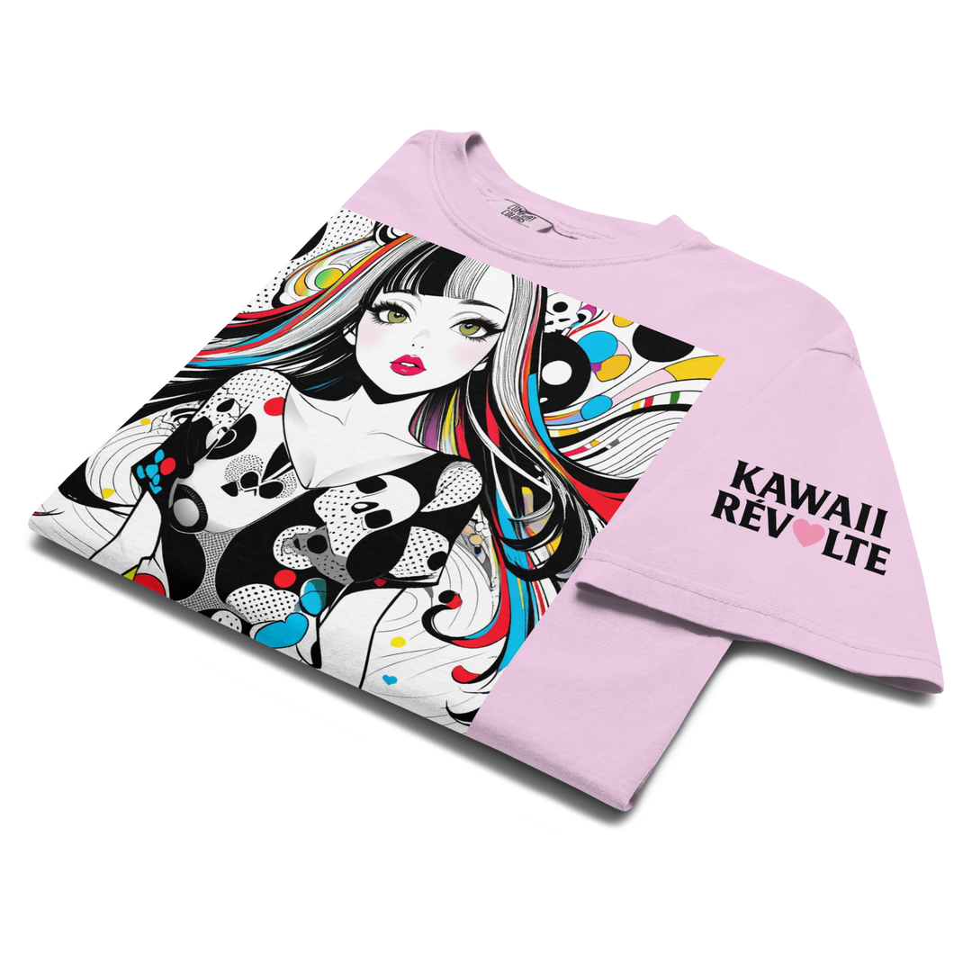 KAWAII RÉVOLTE – POP SKULL GIRL Poster Tee