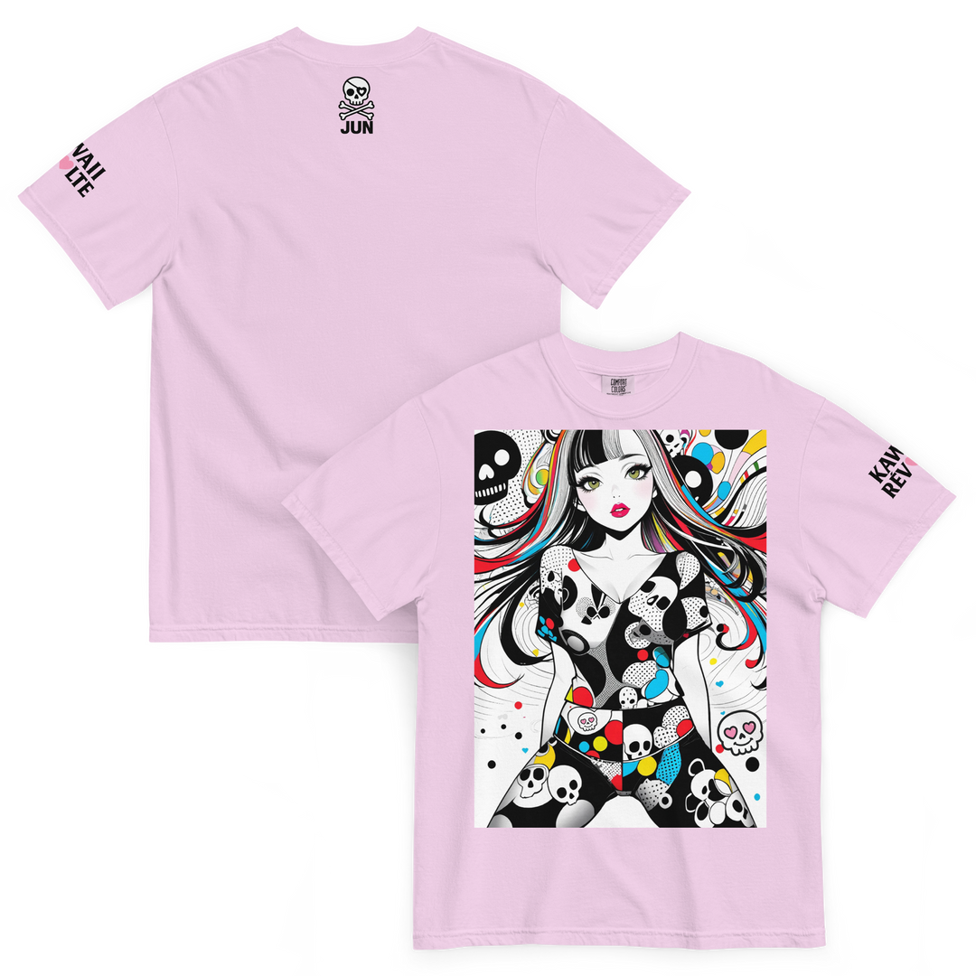 KAWAII RÉVOLTE – POP SKULL GIRL Poster Tee