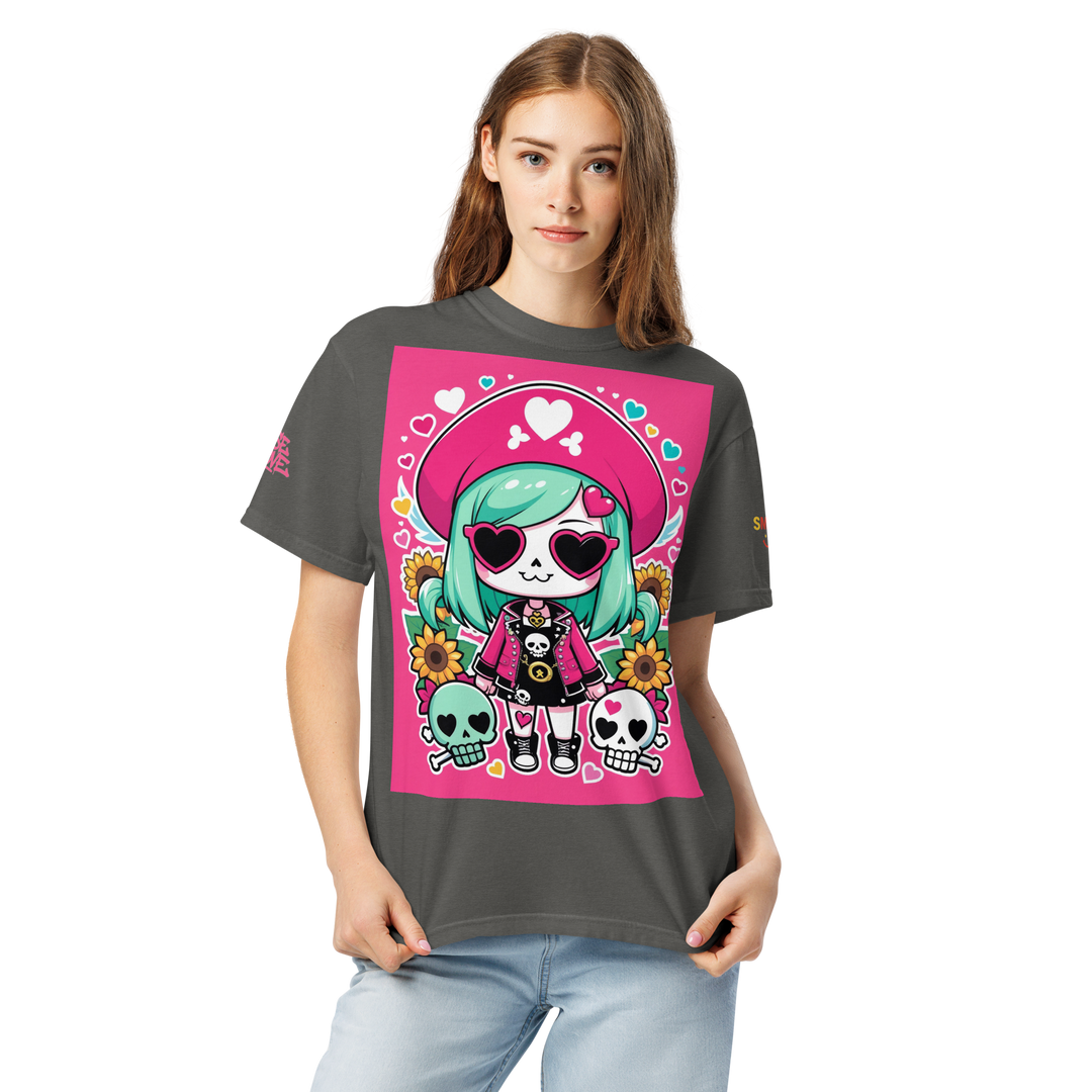 RISE ABOVE 05 — CANDY BONES｜ユニセックス製品染めヘビーウェイトTシャツ