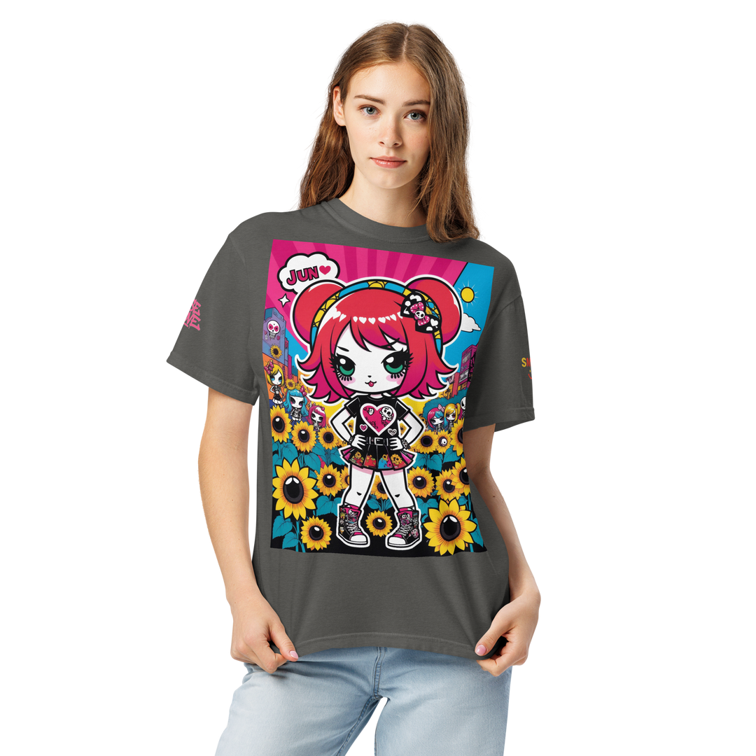 RISE ABOVE 12 — HEART ECHO｜ユニセックス製品染めヘビーウェイトTシャツ