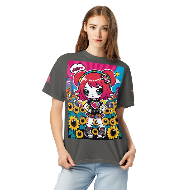 RISE ABOVE 12 — HEART ECHO｜ユニセックス製品染めヘビーウェイトTシャツ