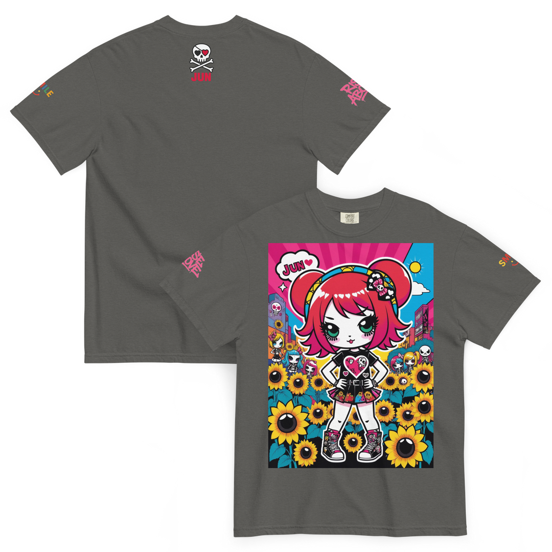 RISE ABOVE 12 — HEART ECHO｜ユニセックス製品染めヘビーウェイトTシャツ