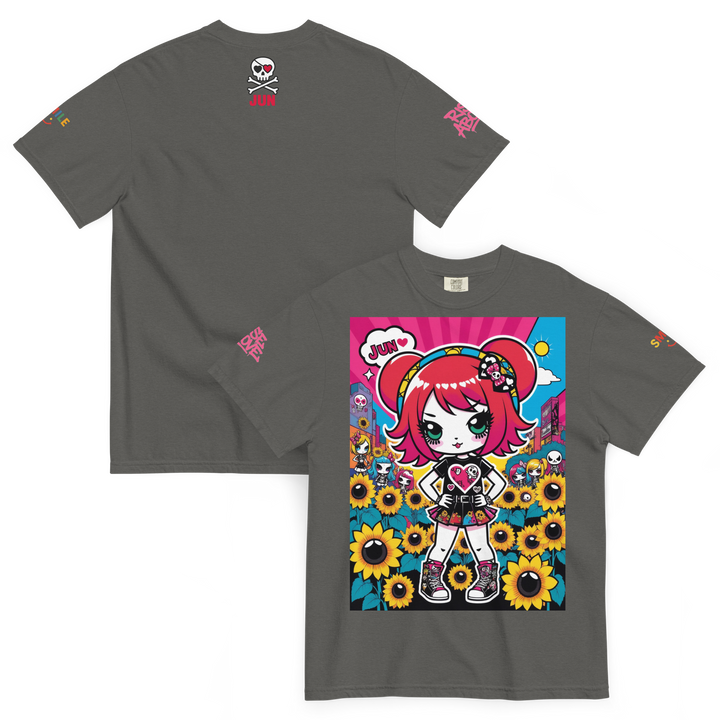 RISE ABOVE 12 — HEART ECHO｜ユニセックス製品染めヘビーウェイトTシャツ