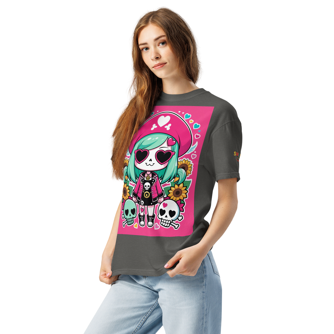 RISE ABOVE 05 — CANDY BONES｜ユニセックス製品染めヘビーウェイトTシャツ