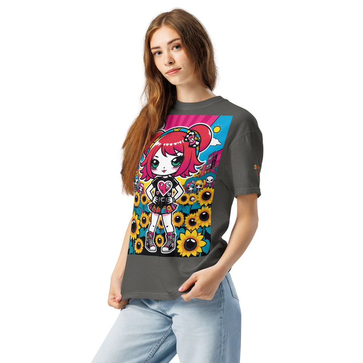 RISE ABOVE 12 — HEART ECHO｜ユニセックス製品染めヘビーウェイトTシャツ