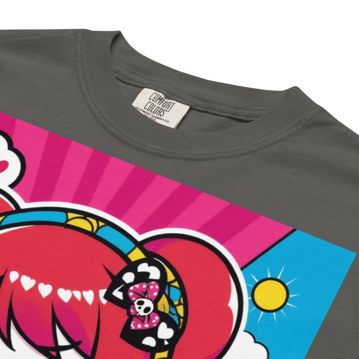 RISE ABOVE 12 — HEART ECHO｜ユニセックス製品染めヘビーウェイトTシャツ