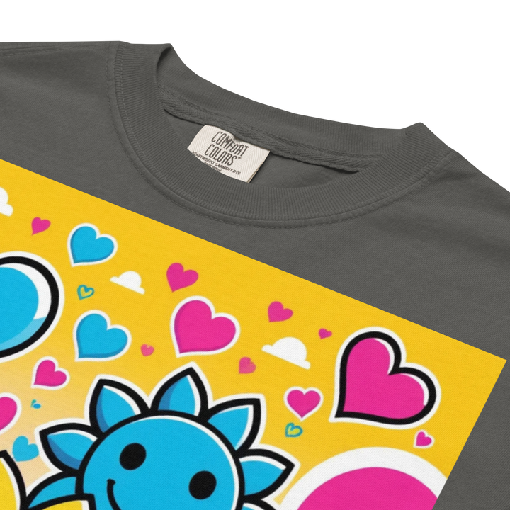 RISE ABOVE 08 — SUNNY BLOOM｜ユニセックス製品染めヘビーウェイトTシャツ