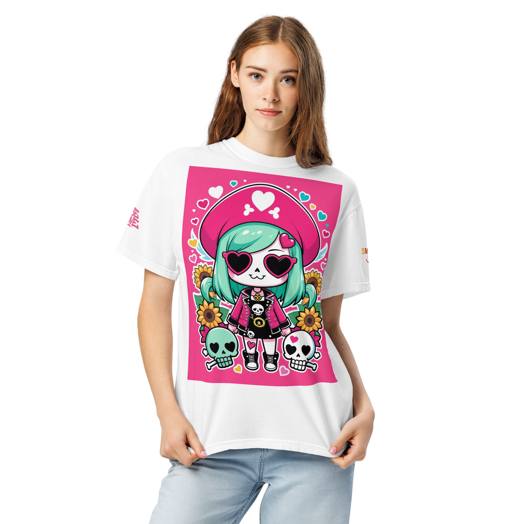 RISE ABOVE 05 — CANDY BONES｜ユニセックス製品染めヘビーウェイトTシャツ
