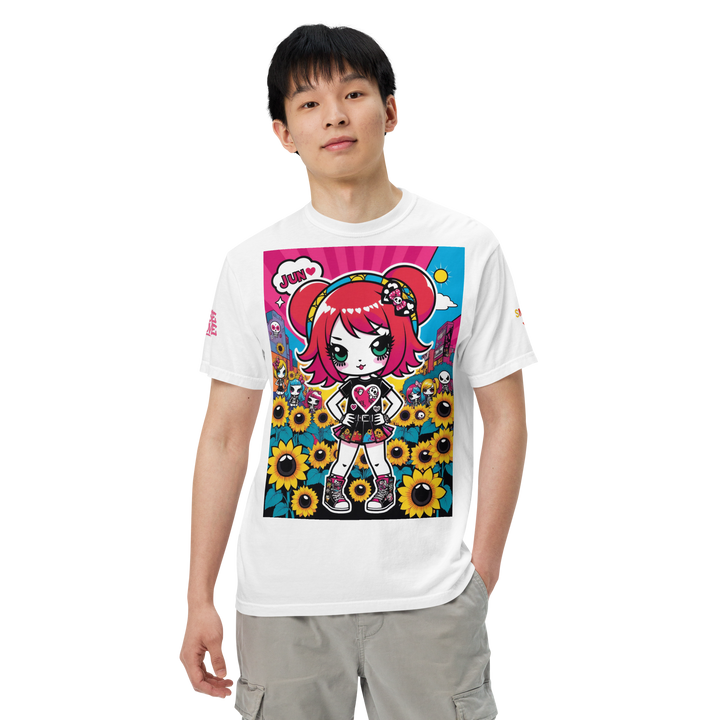 RISE ABOVE 12 — HEART ECHO｜ユニセックス製品染めヘビーウェイトTシャツ