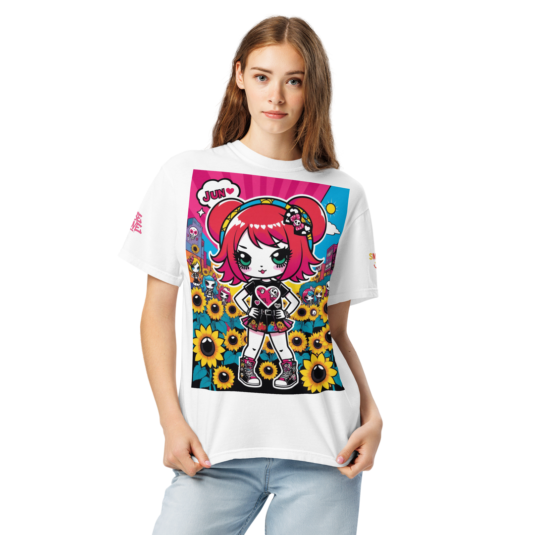 RISE ABOVE 12 — HEART ECHO｜ユニセックス製品染めヘビーウェイトTシャツ