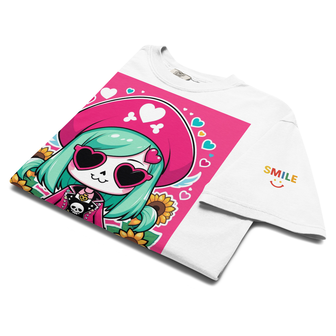 RISE ABOVE 05 — CANDY BONES｜ユニセックス製品染めヘビーウェイトTシャツ