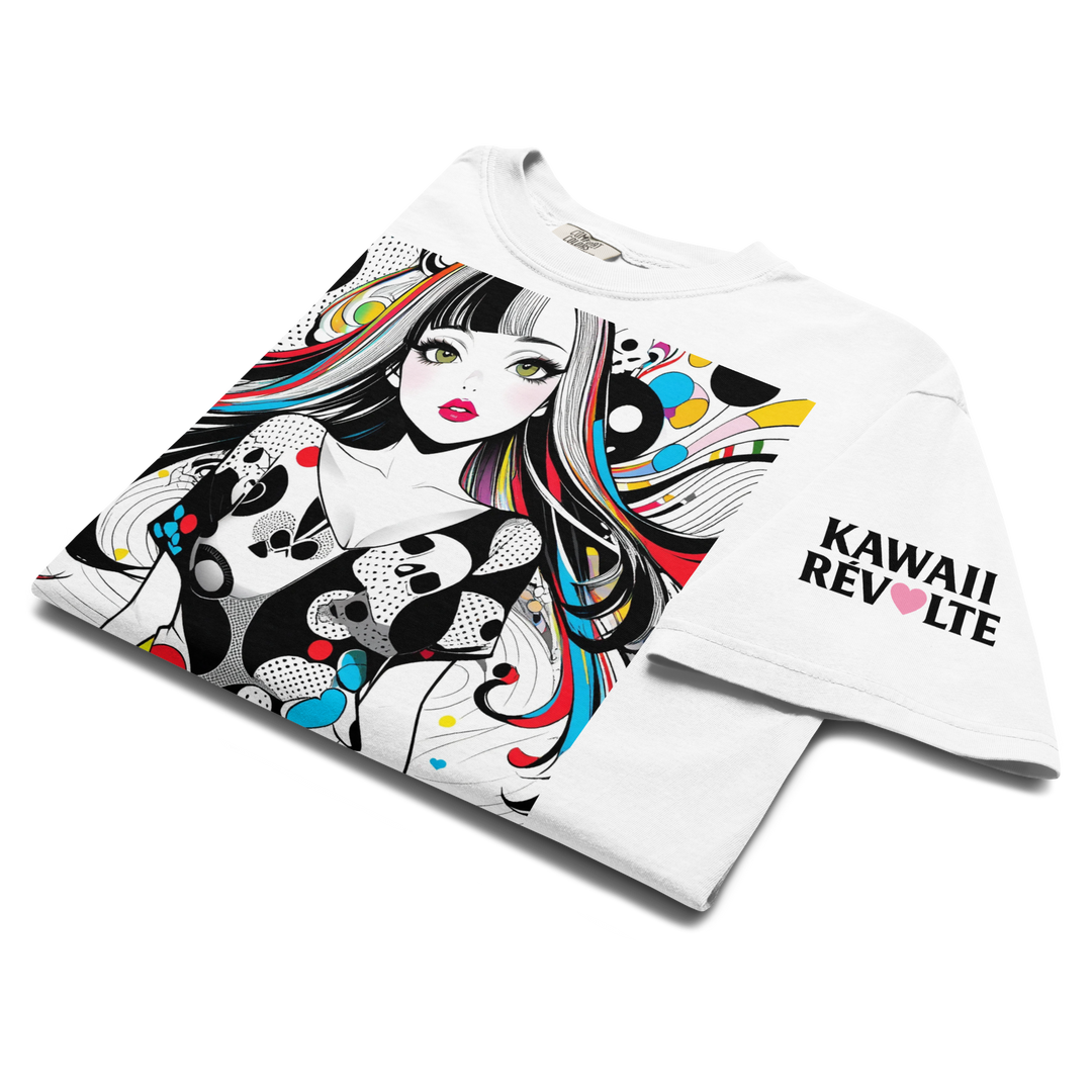 KAWAII RÉVOLTE – POP SKULL GIRL Poster Tee