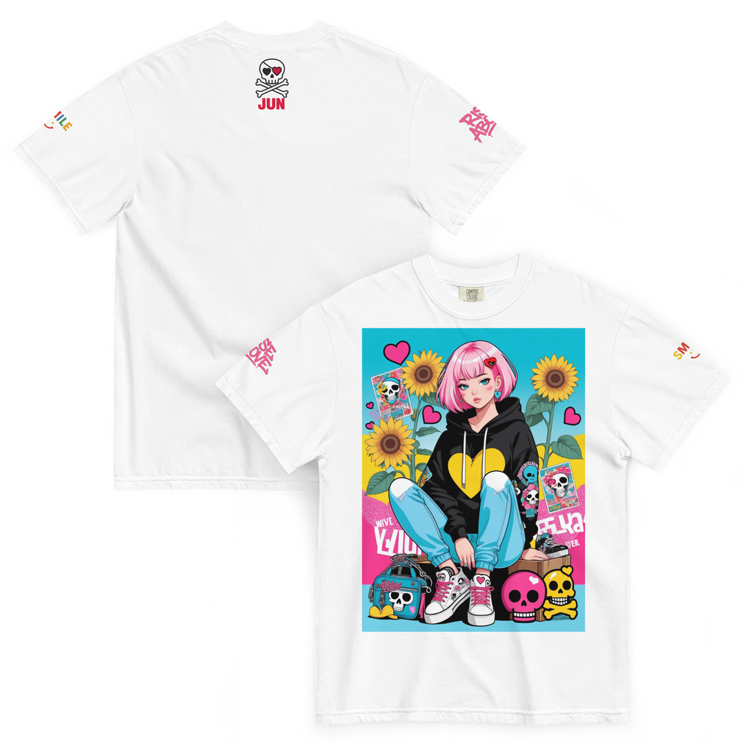 RISE ABOVE 03 — NEO STREET｜ユニセックス製品染めヘビーウェイトTシャツ