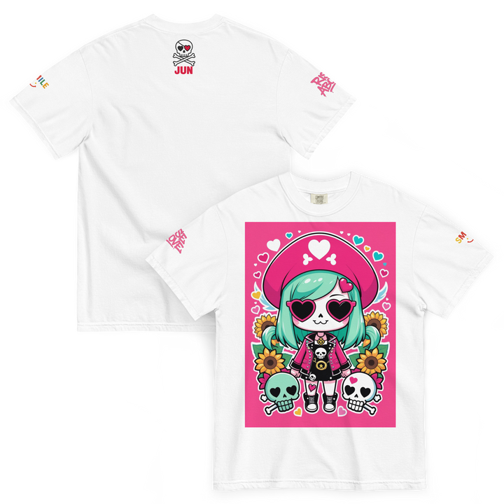 RISE ABOVE 05 — CANDY BONES｜ユニセックス製品染めヘビーウェイトTシャツ