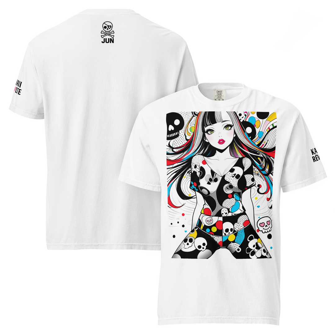 KAWAII RÉVOLTE – POP SKULL GIRL Poster Tee