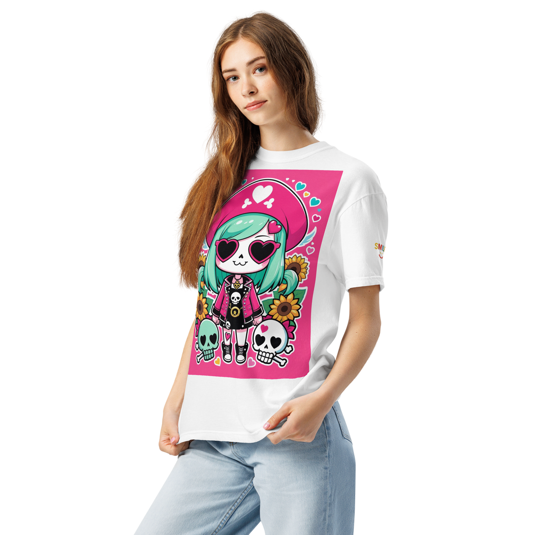 RISE ABOVE 05 — CANDY BONES｜ユニセックス製品染めヘビーウェイトTシャツ