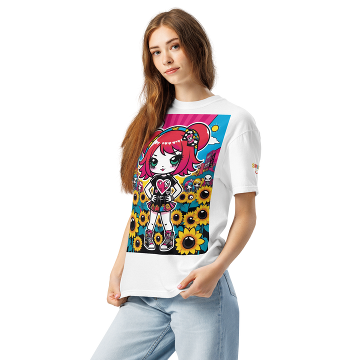 RISE ABOVE 12 — HEART ECHO｜ユニセックス製品染めヘビーウェイトTシャツ