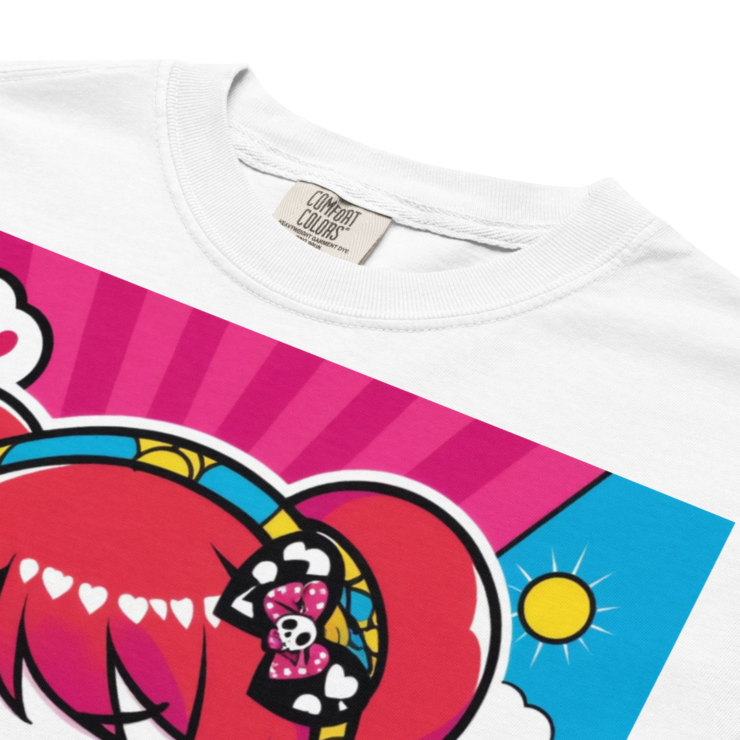 RISE ABOVE 12 — HEART ECHO｜ユニセックス製品染めヘビーウェイトTシャツ