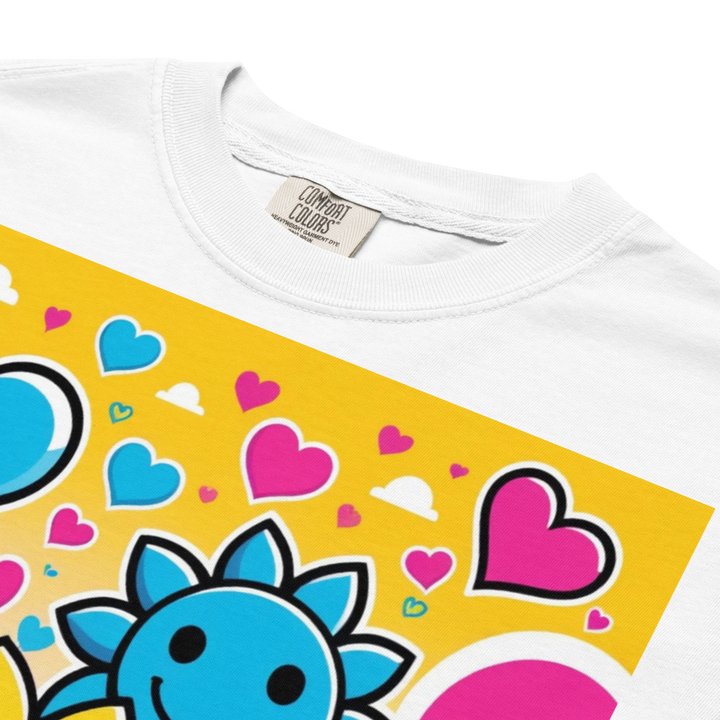 RISE ABOVE 08 — SUNNY BLOOM｜ユニセックス製品染めヘビーウェイトTシャツ