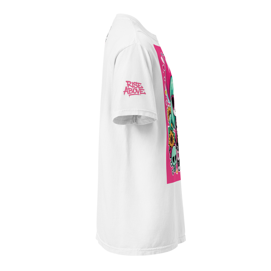 RISE ABOVE 05 — CANDY BONES｜ユニセックス製品染めヘビーウェイトTシャツ