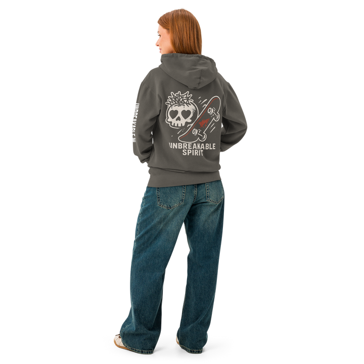 UNBREAKABLE SPIRIT 03 – Skate Skull Garment-Dyed Hoodie