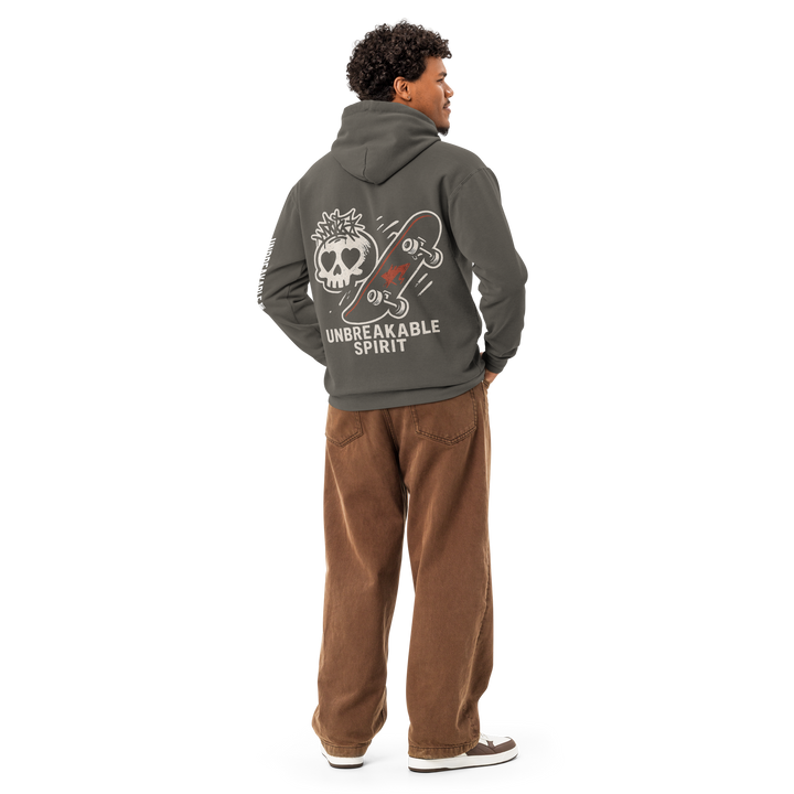 UNBREAKABLE SPIRIT 03 – Skate Skull Garment-Dyed Hoodie