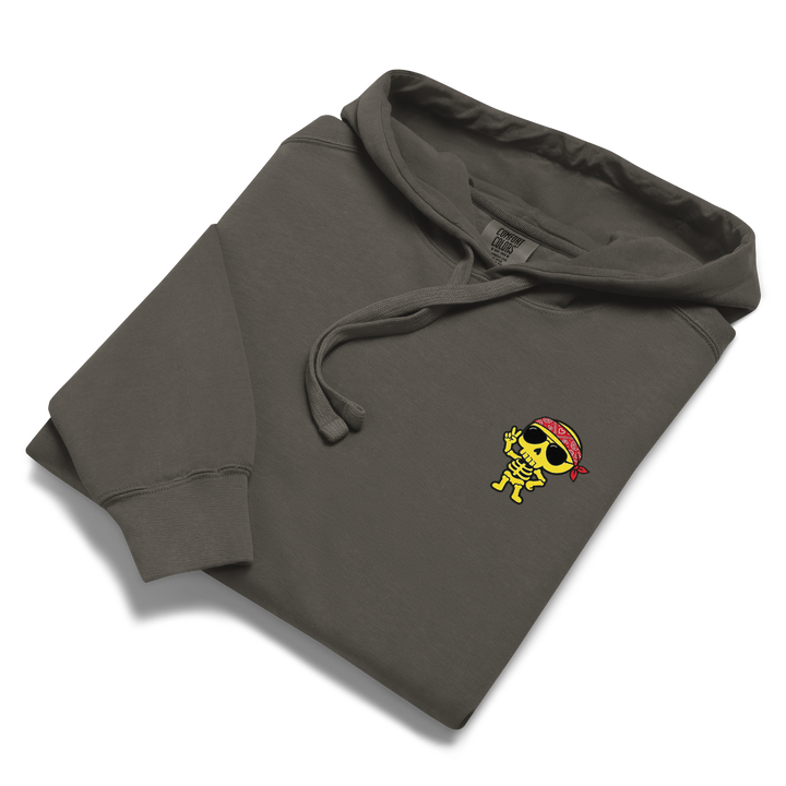 UNBREAKABLE SPIRIT 02 – Garment-Dyed Heart Skull Hoodie