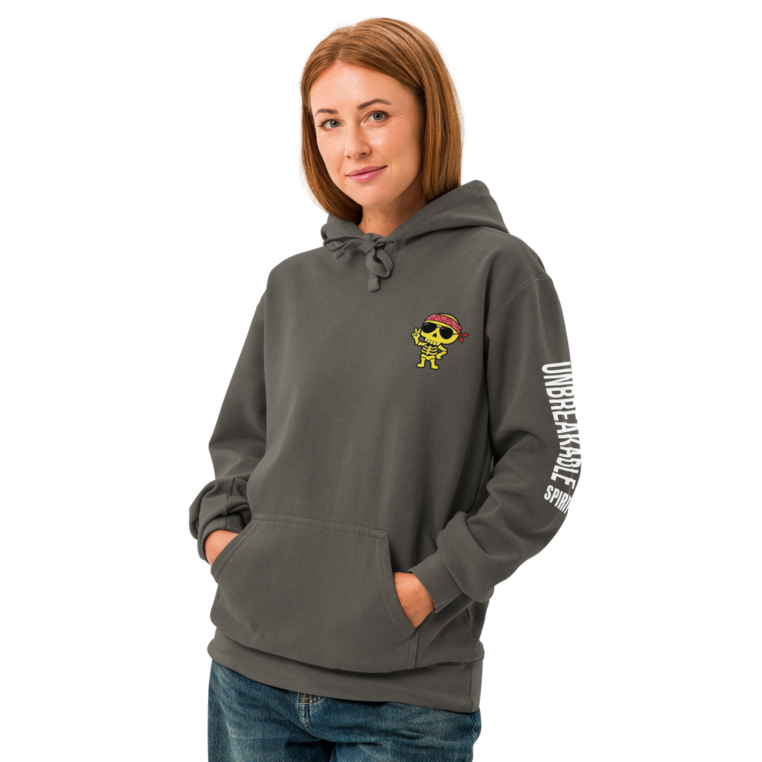 UNBREAKABLE SPIRIT 03 – Skate Skull Garment-Dyed Hoodie