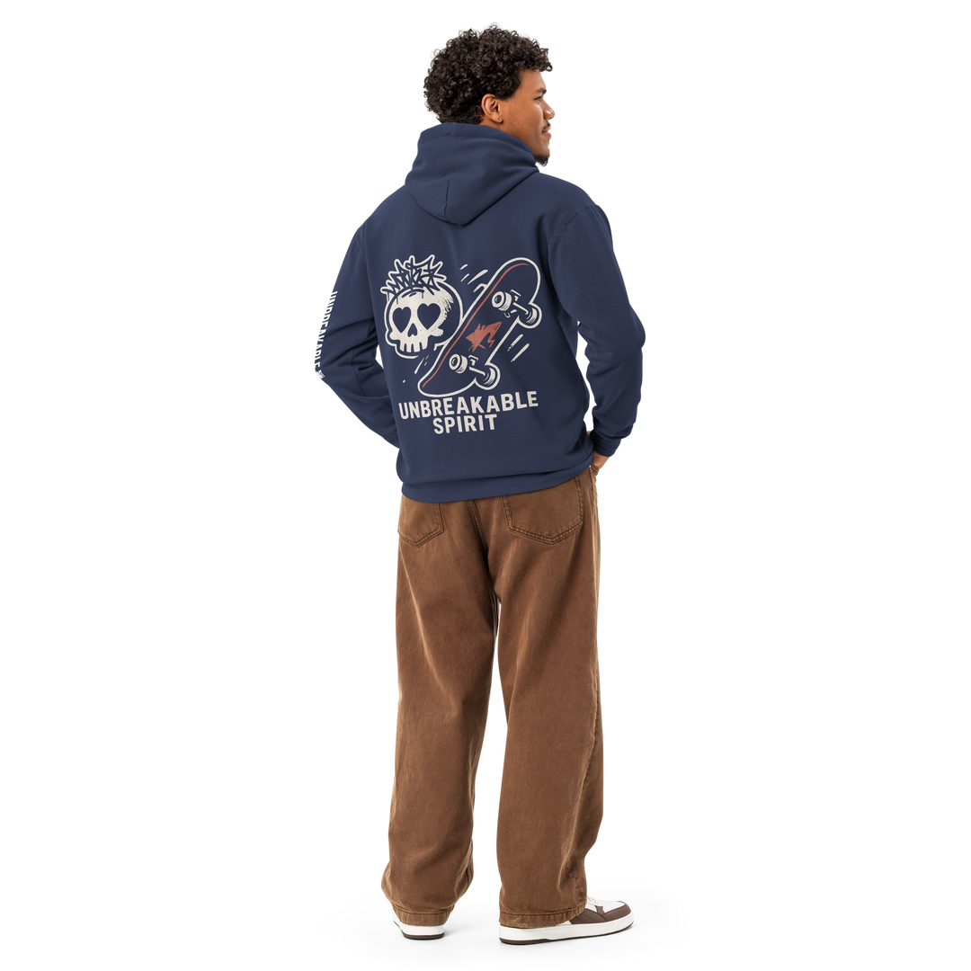UNBREAKABLE SPIRIT 03 – Skate Skull Garment-Dyed Hoodie