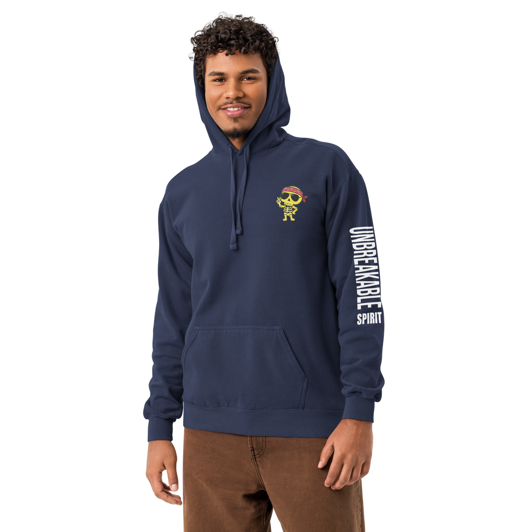 UNBREAKABLE SPIRIT 03 – Skate Skull Garment-Dyed Hoodie